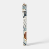 Soft Blue Coastal Seashell Watercolor iPhoneケース (左側面)