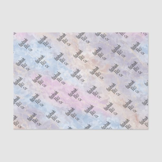 Soft Blue Colorful Marble 薄葉紙 (正面)