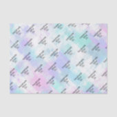 Soft Blue Colorful Watercolor Marble 薄葉紙 (正面)