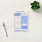 Soft Blue Daily Planner with Mood & Water Track ポストイット (オフィス)