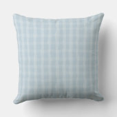 Soft Blue Dainty Plaid  クッション (裏面)