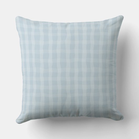 Soft Blue Dainty Plaid  クッション (裏面)