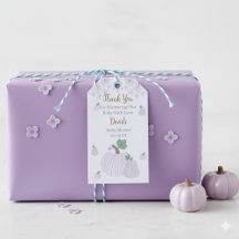Soft Blue Floral Little Pumpkin Baby Shower