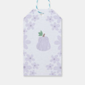 Soft Blue Floral Little Pumpkin Baby Shower ギフトタグ (裏面)