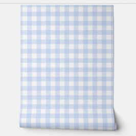 Soft Blue Gingham Check Wallpaper 壁紙