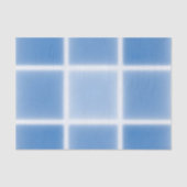 Soft Blue Grid Tile Pattern 薄葉紙 (正面)