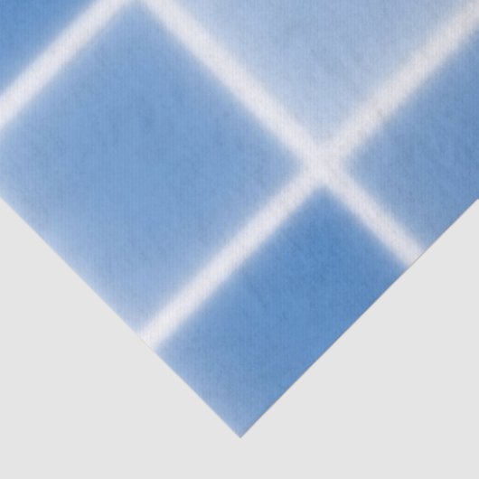 Soft Blue Grid Tile Pattern 薄葉紙 (詳細)