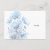 Soft Blue Himalayan Poppy Flower Garden Wedding  エンクロージャーカード (裏面)