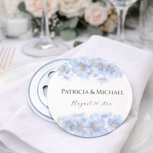 Soft Blue Himalayan Poppy Flower Garden Wedding  栓抜き