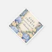 Soft Blue Hydrangea Elegance Baby Shower スタンダードカクテルナプキン (角)