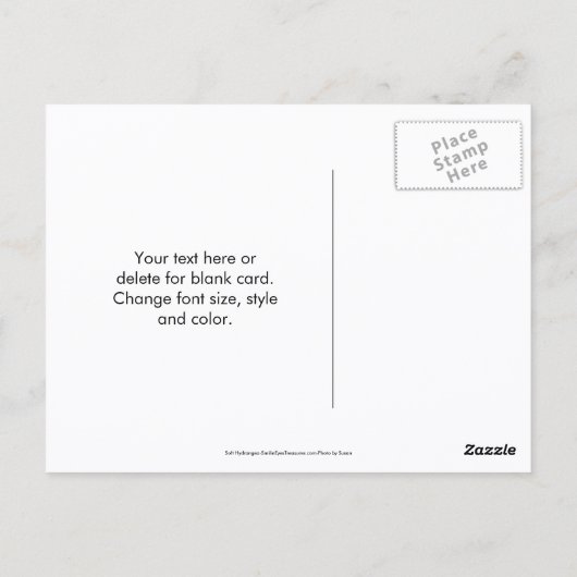 Soft Blue Hydrangea Flower Photography ポストカード (裏面)