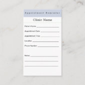 Soft Blue Minimal Appointment Card 予約カード (正面)