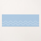 Soft Blue Minimal Dotted Wavy Lines With Initials ヨガマット (正面(横))
