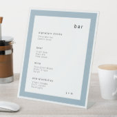Soft blue minimalist event Bar Pedestal Sign 台座サイン (インサイチュ)