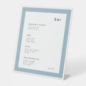 Soft blue minimalist event Bar Pedestal Sign 台座サイン (正面)