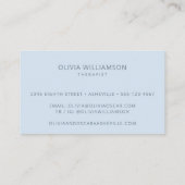 Soft Blue Modern Minimalist Script Therapist 名刺 (裏面)