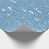 Soft Blue Ocean Wave Pattern Wrapping Paper ラッピングペーパー (角)