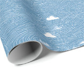 Soft Blue Ocean Wave Pattern Wrapping Paper ラッピングペーパー (ロールコーナー)