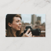 Soft Blue Orange Bold Name Photo Back Photographer 名刺 (裏面)