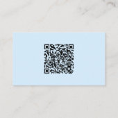 Soft Blue Orange Bold Name QR Code Scan Portfolio 名刺 (裏面)