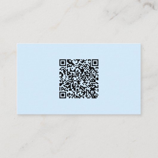 Soft Blue Orange Bold Name QR Code Scan Portfolio 名刺 (裏面)