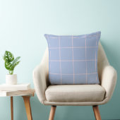 Soft Blue & Pink Grid Pattern クッション (椅子)