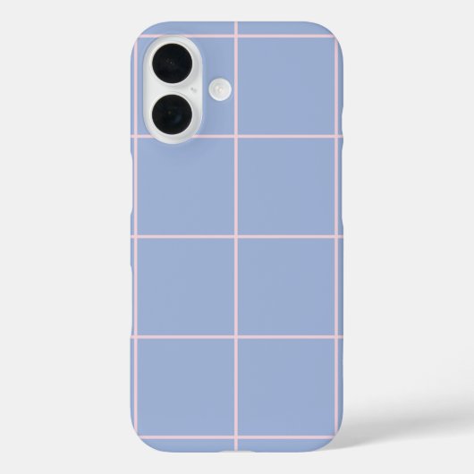 Soft Blue & Pink Grid Pattern Case-Mate iPhoneケース (裏面)