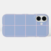 Soft Blue & Pink Grid Pattern Case-Mate iPhoneケース (裏面 (横))
