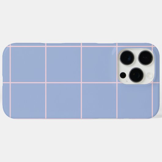 Soft Blue & Pink Grid Pattern Case-Mate iPhoneケース (裏面 (横))