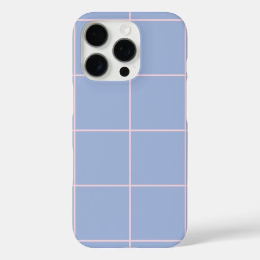 Soft Blue & Pink Grid Pattern Case-Mate iPhoneケース (裏面)