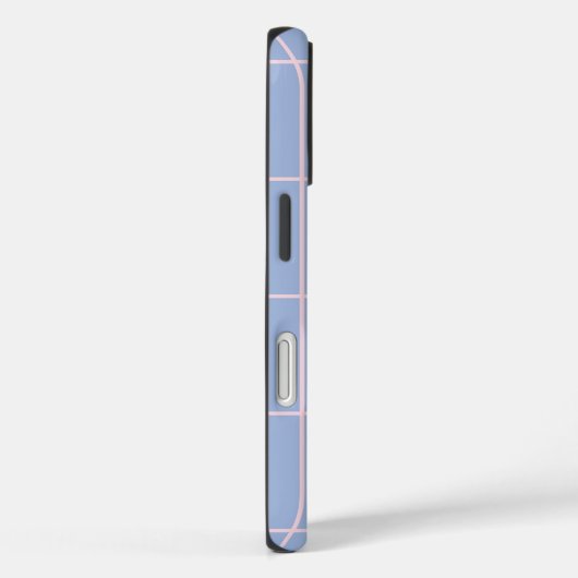 Soft Blue & Pink Grid Pattern Case-Mate iPhoneケース (裏面 / 右)