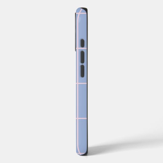 Soft Blue & Pink Grid Pattern Case-Mate iPhoneケース (裏面 / 左)