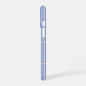 Soft Blue & Pink Grid Pattern iPhone 16ケース (左側面)