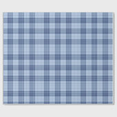 Soft Blue Plaid Seamless Pattern ラッピングペーパー (フラット)