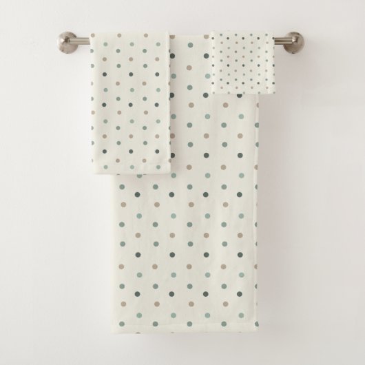 Soft Blue Polka Dot Baby Towel Set バスタオルセット (インサイチュ)