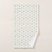 Soft Blue Polka Dot Baby Towel Set バスタオルセット (ハンドタオル)