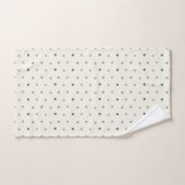 Soft Blue Polka Dot Baby Towel Set バスタオルセット (ハンドタオル)
