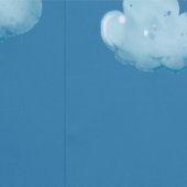 Soft Blue Sky & Fluffy White Clouds Pattern  壁紙 (縫い目)