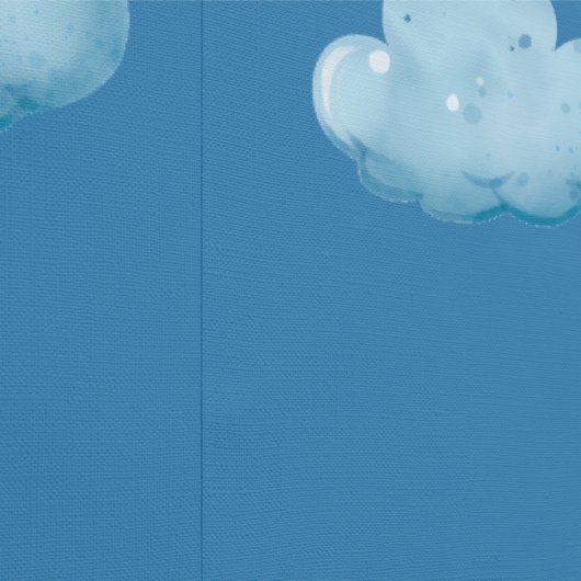 Soft Blue Sky & Fluffy White Clouds Pattern  壁紙 (縫い目)