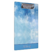 Soft Blue Sky Watercolor Cloud クリップボード (右)