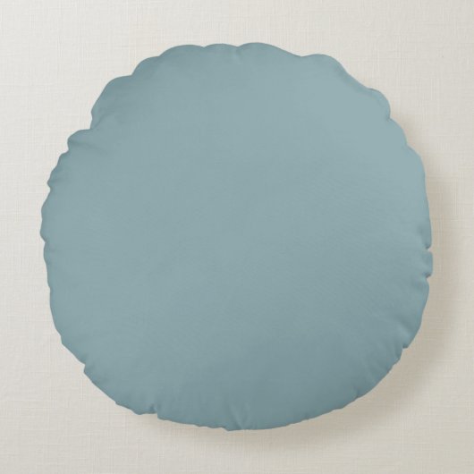 Soft Blue Solid Color, Cushion,Modern, Simple ラウンドクッション (正面)