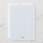 Soft Blue Stripes Happy Holidays Flat Photo シーズンカード (裏面)