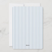 Soft Blue Stripes Happy New Year Flat Photo シーズンカード (裏面)