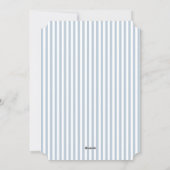 Soft Blue Stripes Season's Greetings Flat Photo シーズンカード (裏面)