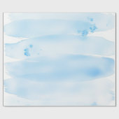 Soft Blue Watercolor Brush Strokes ラッピングペーパー (フラット)