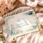 Soft Blue White Coat Dentist Graduation 出欠カード