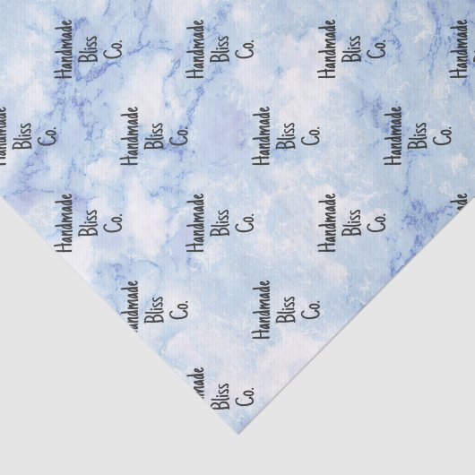 Soft Blue White Marble 薄葉紙 (詳細)