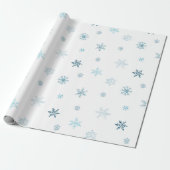  Soft Blue Winter Christmas Watercolor Design  ラッピングペーパー (アンロールド)