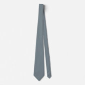Soft Bluish Green Slate Gray Solid Color ネクタイ (正面)