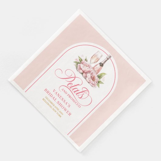 Soft Blush and Gold Petals and Prosecco Napkins (コーナー)